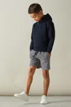 Reiss Navy Junior Zig-zag Drawstring Waist Shorts In Navy