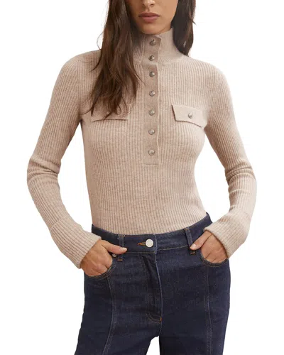 Reiss Elly Polo Shirt In Brown