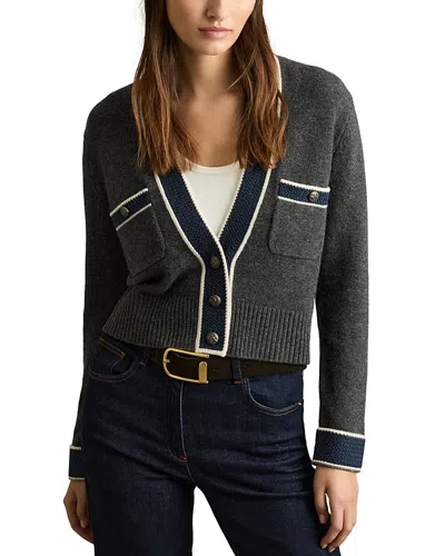 Reiss Eloise Cardigan In Charcoal