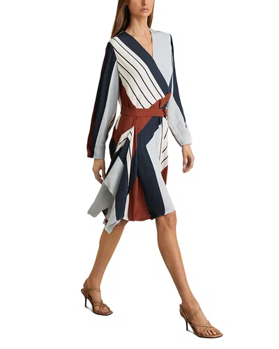 Reiss Eloise Stripe Dress In Multi