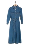 Reiss Elsa Denim Midi Dress