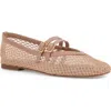 Reiss Neutral Mesh Double-strap Ballet Flats In Neutral