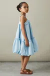 Reiss Emeri - Blue Junior Seersucker Bubble Hem Dress, Uk 7-8 Yrs