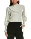 Shop Reiss Emilia Blouse In Green