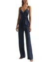 Reiss Emilia Linen Jumpsuit In Blue