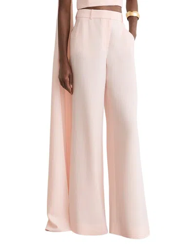 Reiss Emilia Wide Leg Tailored Trouser In Pink