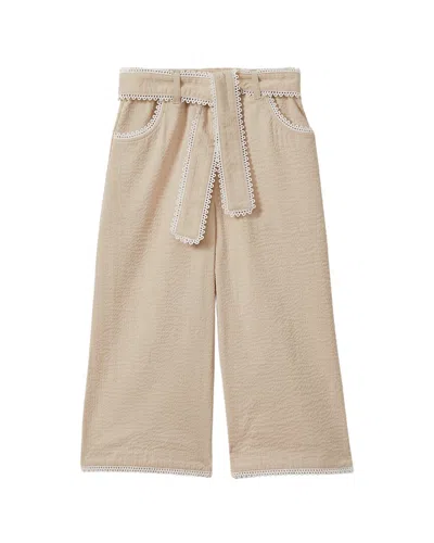 Reiss Emilie Lace Trim Trouser In Neutral