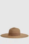 Reiss Natural Wide Brim Raffia Hat In Natural