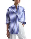 Reiss Emma Stripe Cotton Shirt In Multi
