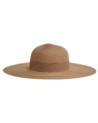 Reiss Emma Wide Brim Hat In Sand
