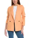 Reiss Emmy Wool-blend Blazer In Orange