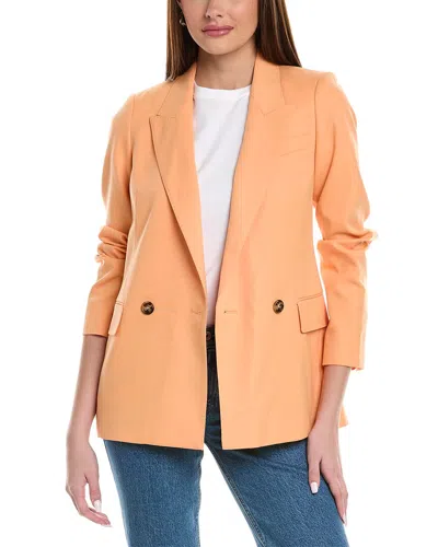 Reiss Emmy Wool-blend Blazer In Orange