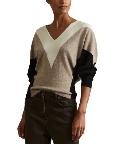 Reiss Oe Esme Knit Top In Brown