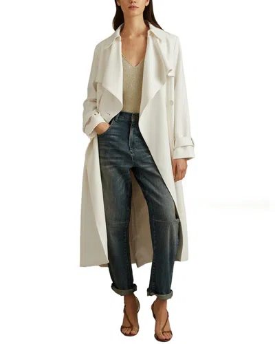 Reiss Etta Trench Coat In White