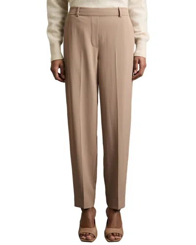 Reiss Eve Taper Trouser In Brown