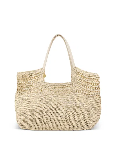 Reiss Evelyn Cut Out Crocheted Tote In Neutral