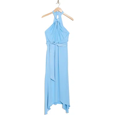 Reiss Evelyn Halter Dress In Blue