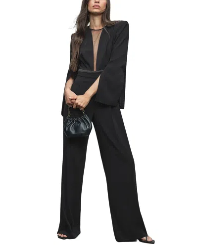 Reiss Evora Wide Leg Jumpsuit In Black