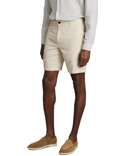 Reiss Ezra Casual Linen Short In Neutral