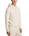 Reiss Mens Fabien Interlock Drawstring Jersey Hoody Off White In Off White