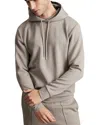 Reiss Fabien Interlock Jersey Drawstring Hoodie In Gray