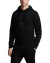 Reiss Navy Blue Interlock Jersey Drawstring Hoodie In Navy Blue