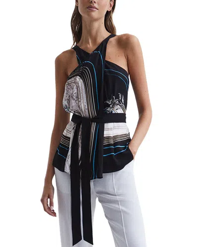 Reiss Faith Jewel Print Occasion Top In Black