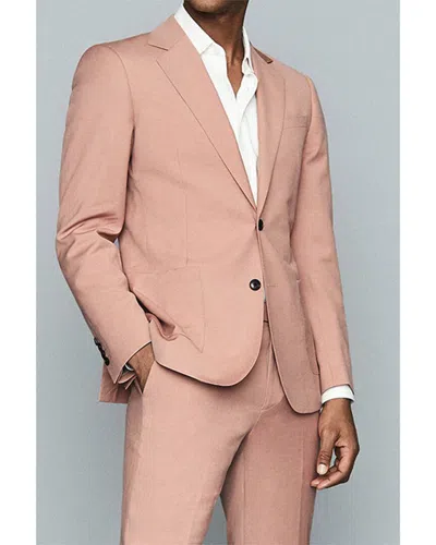 Reiss Fantasy Wool-blend Blazer In Pink