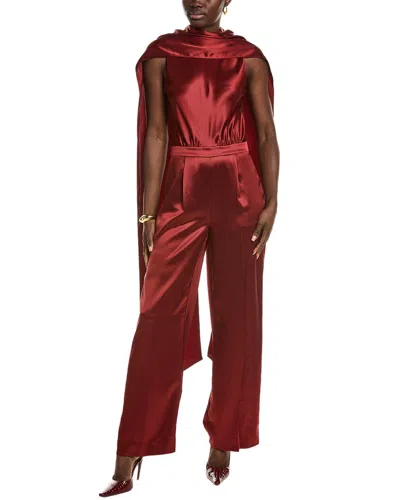 Reiss Farah Jumpsuit In Burgundy