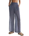 Reiss Navy/white Polka Dot Drawstring Tapered Trousers