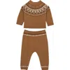 Reiss Babies'  Farley Cashmere Sweater & Leggings Set In Brown