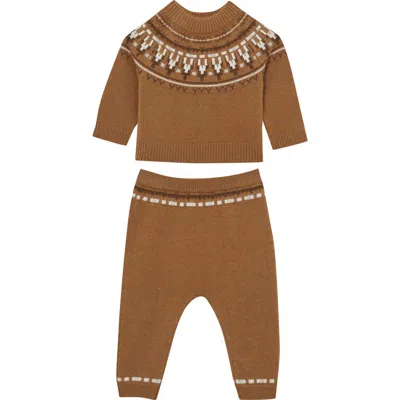 Reiss Babies'  Farley Cashmere Sweater & Leggings Set In Brown