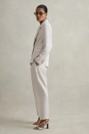 Reiss Farrah - Light Grey Single Breasted Suit Blazer With Tencel™ Fibers, Us 8