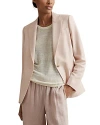 Reiss Pink Single Breasted Suit Blazer With Tencel™ Fibers