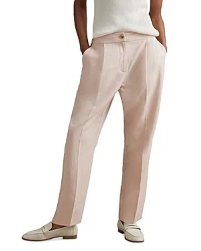 Reiss Farrah Tapered Leg Pants In Pink