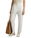 Reiss White Farrah Tapered Suit Trousers With Tencel™ Fibers In White