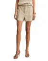 Reiss Fawn Whipstitch Linen Shorts