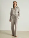 Reiss Fawn Thermal Jersey Drawstring Jumpsuit In Gray