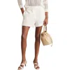 Reiss Fawn Whipstitch Linen Shorts In White