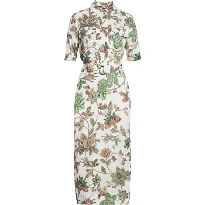 Reiss Faya Print Midi Dress In Multi
