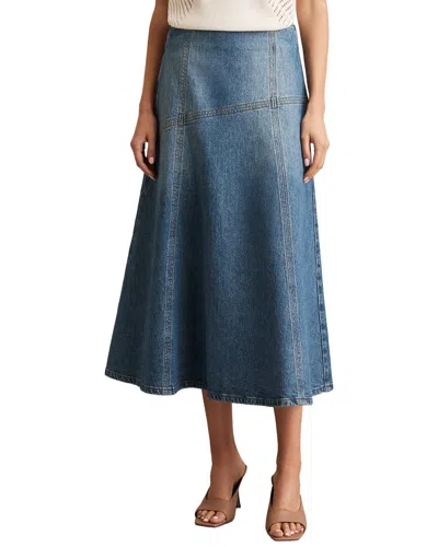Reiss Fee Midi Skirt In Blue