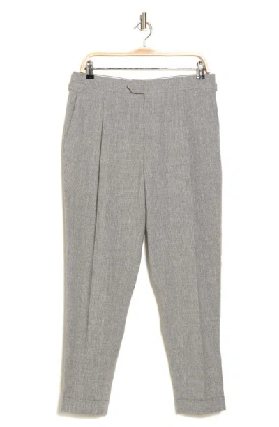 Reiss Fence Plaid Pants In Gray