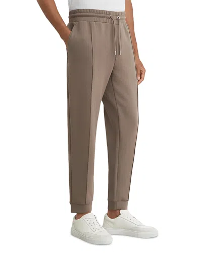 Reiss Form Straight Fit Drawstring Jogger Pants In Brown