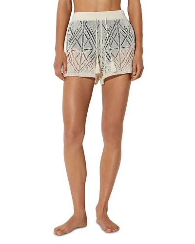 Reiss Finty Knitted Shorts In White