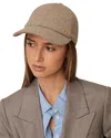 Reiss Fiona Flannel Cap In Brown