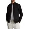 Reiss Flintoff Interlock Zip Front Quilted Jacket In Black
