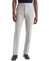 Reiss Soft Grey Flock Wool Blend Puppytooth Slim Fit Trousers In Grey