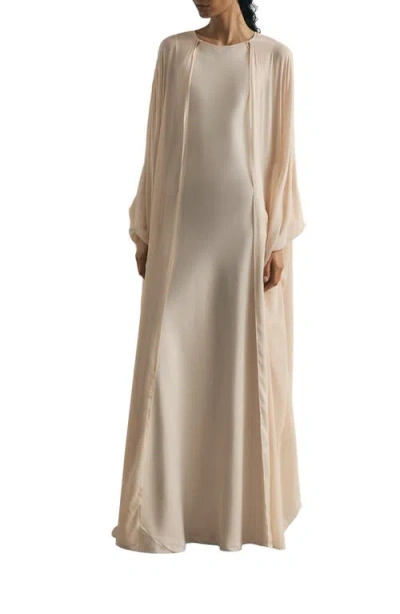 Reiss Flora Maxi Dress & Wrap Set In Neutral