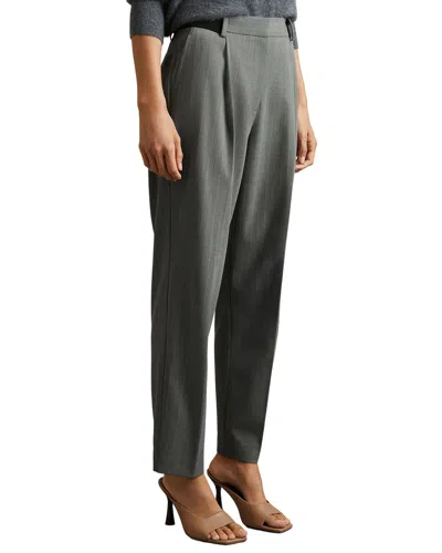 REISS REISS FLORA PINSTRIPE WOOL-BLEND TAPER TROUSER