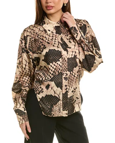 Reiss Flora Top In Brown